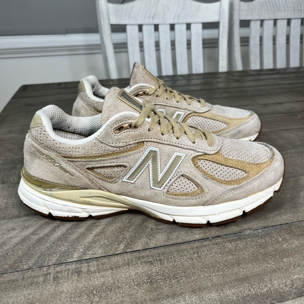 New Balance 990V4 Made In USA Tan Linseed Sz 10.5 D
